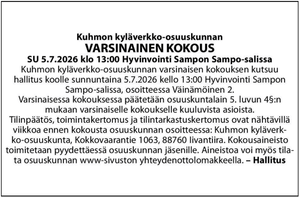 Kokouskutsu:
